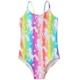 thumbnail image 4 of WOLLED Girls One Piece Swimsuits Spa Halter Bathing Suit for Kids Toddler,Sequine Beach Bathing Suit Onesies Swimwear for 4-12 Years, 4 of 8
