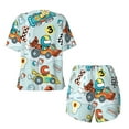 thumbnail image 5 of Picia Cartoon Car Racing Pajamas Sets for Women Soft Short-Sleeved Pjs with Lounge Shorts Two Piece Sleepwear-, 5 of 9