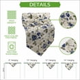 thumbnail image 5 of Blue Floral Leaves Table Runner Linen Burlap Table Runner 72 Inches Long Farmhouse Abstract Art Flowers Dresser Scarves for Kitchen Island Coffee Dining Room Party Wedding Holiday Decor 18"x72", 5 of 8