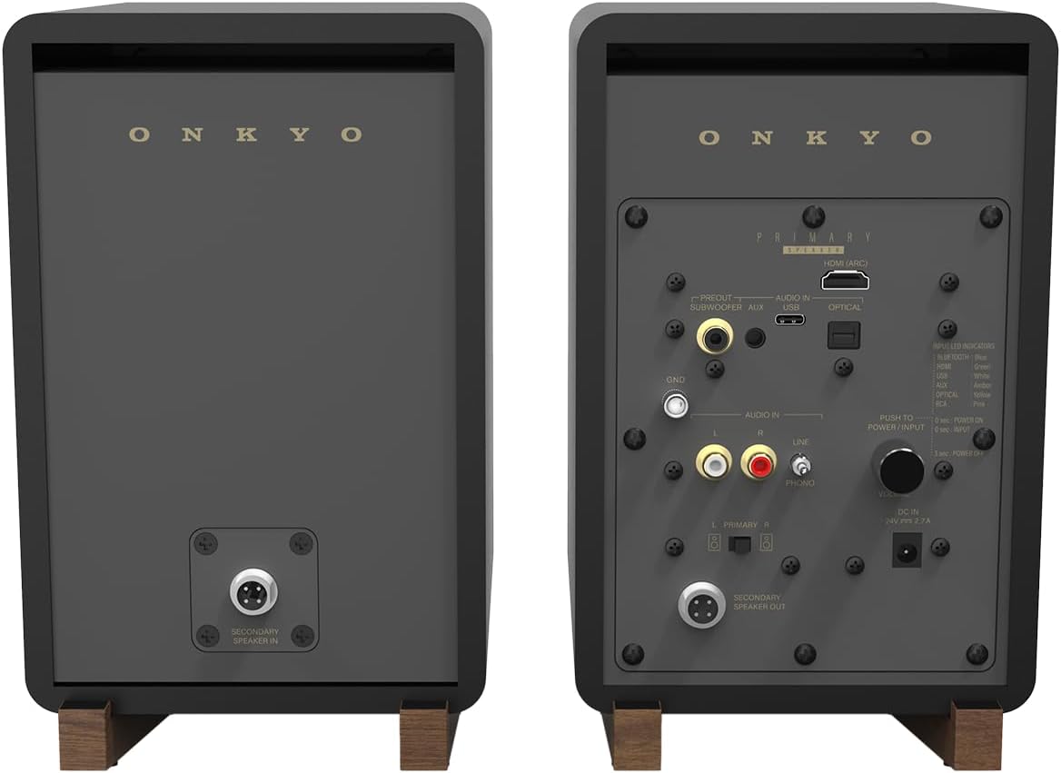 Onkyo GX-30ARC-BLK Black Powered Speakers Pair with 4" Woofer (2025)