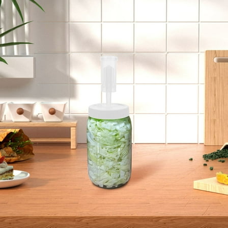 Homoyoyo 2-Pack Jar Fermentation Lids Plastic One-Way Design White for Canning