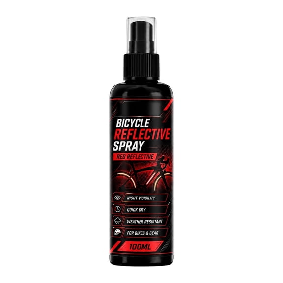 VKLU Night Reflective Spray Paint for Bikes & Gear, Red, 3.4 fl oz, 1 Bottle