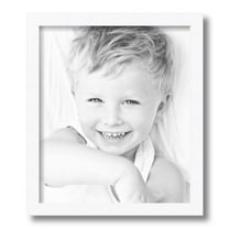 ArtToFrames 12" x 14" Satin White Picture Frame, 12x14 inch White Wood Poster Frame (WOM-4655)
