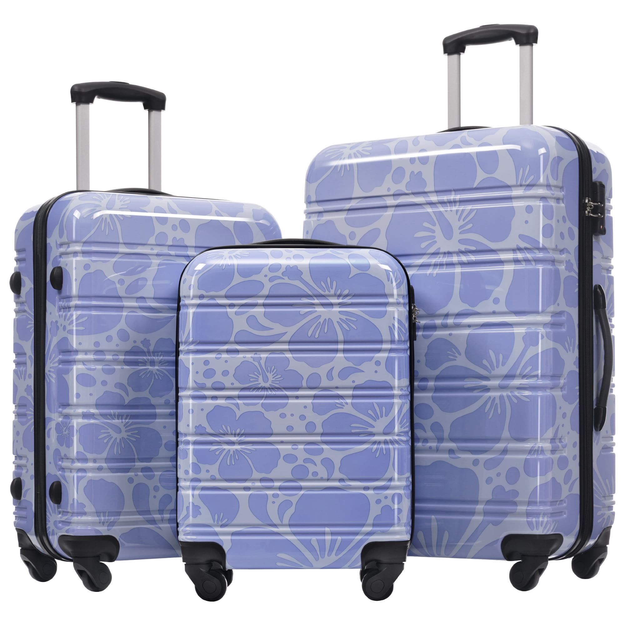 3-Piece Hardshell Luggage Set - 20" Carry-On, 24" & 28" Checked Suitcases with TSA Lock, 360° Spinner Wheels, Lightweight PC Material, Protective Film