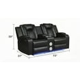 thumbnail image 2 of Modern Simple Leather Power Recliner 2PC Set (220×80×75cm) with Unique LED Lights, 2 of 17