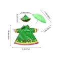 thumbnail image 3 of Sruoe Porch Goose Outfits, Green Raincoat Casual Goose Clothes Dress, Duck Clothes for 23" Cement Goose, Outdoor Daily Goose Clothing, Goose Costume for Patio Lawn Garden Decor, 3 of 6