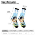 thumbnail image 2 of Masiiu Bluey Pattern Adult Crew Socks, Breathable Color-Block Mid-Calf Socks, Comfortable for Daily Wear and Sports, 2 of 6