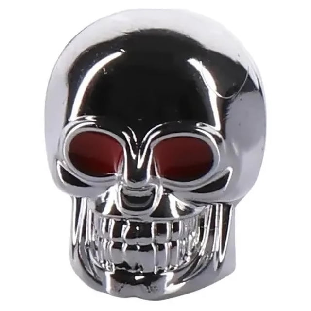 Calaveras para puños de bicicleta cromado negro