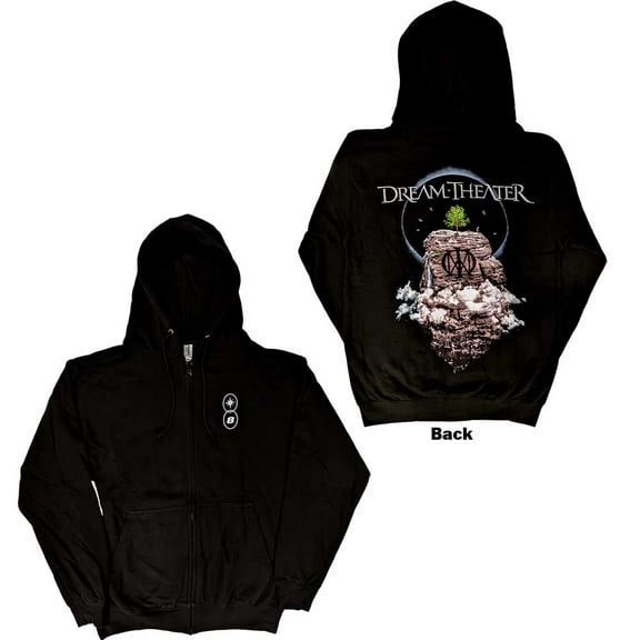Dream Theater Unisex Zipped Hoodie: Top Of The World Tour 2022 (Back Print & Ex-Tour) (Small)