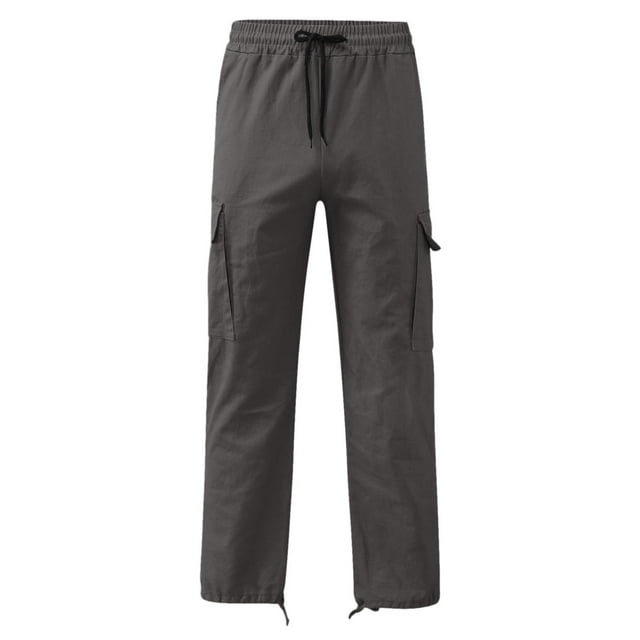 Kcodviy Mens Casual Waist Color Construction Work Clothes for Men Sports Hat Woven Pocket Men Cargo Pants Short Foot Rope Solid Pants Cargo Work Pants Street Cargo Tie Mens 8 Simple Cargo Pants
