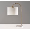 thumbnail image 4 of Adesso Meredith 23.5" 1-Light Antique Brass Table Lamp with White Linen Drum Shade, 4 of 6