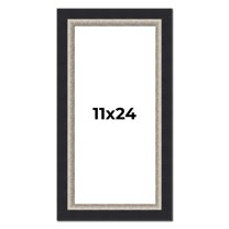11x24 Frame Black Real Wood Picture Frame Width 2.25 Inches | Interior Frame Depth 0.5 Inches |