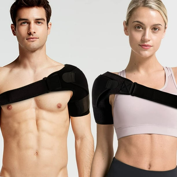 Relax Melodies Shoulder Brace Support and Compression Sleeve for Torn Rotator  Cuff, AC Joint Pain Relief, Shoulder Stability Strap with Ice Pack Pocket,  Fits Left and Right Arm for Men & Women 
