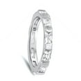 thumbnail image 4 of Clear CZ Eternity Stackable Wedding Ring 925 Sterling Silver Band White Jewelry Female Size 10, 4 of 4