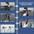 thumbnail image 3 of TVOFEK Kitchen Faucet with Pull Down Sprayer, Matte Black Kitchen Sink Faucets High Arc Modern for 1 or 3 Holes with Deck Plate for RV Farmhouse Laundry, 3 of 13