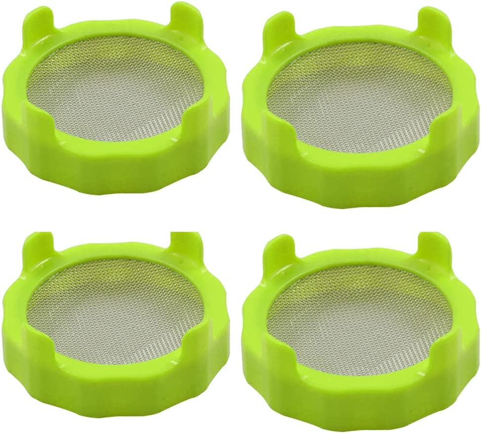 Germination strainer lid Mason jar fermentation lid with stainless