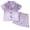 Purple, variant on Silk Satin Pajamas Set Girls Women Two-Piece Short Sleeve Shirt with Long Pajama Pant Set Soft Button Down Loungewear Nightwear Pjs Sleepwear for Kids