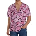 thumbnail image 3 of Xecao offers the Sweet Heart for Men's Casual Short-sleeved Shirt, a button-up collared shirt with a pocket, perfect for beach vacations and yacht travel in the Small size., 3 of 7
