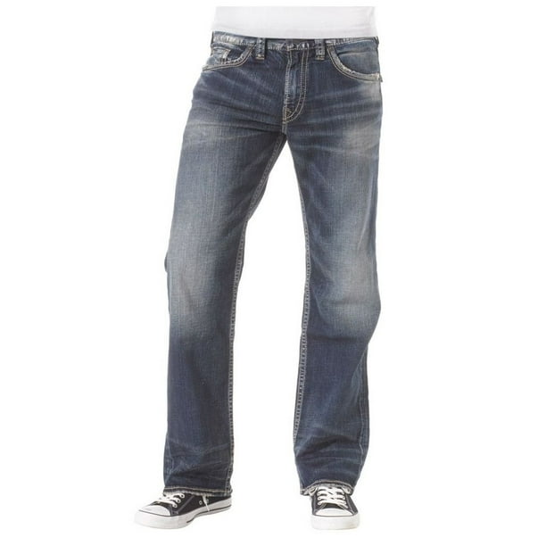 Silver Jeans - Silver Jeans Denim Mens Zac Relaxed Straight Medium Wash M4408SJB380 - Walmart 