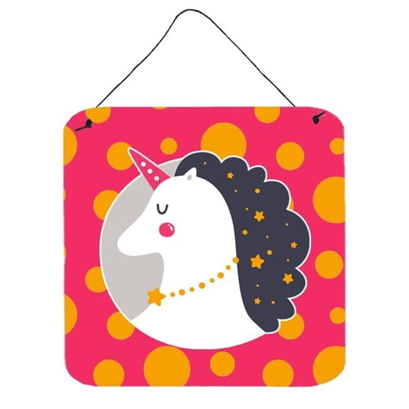 Unicorn Orange Polkadots Wall or Door Hanging Prints
