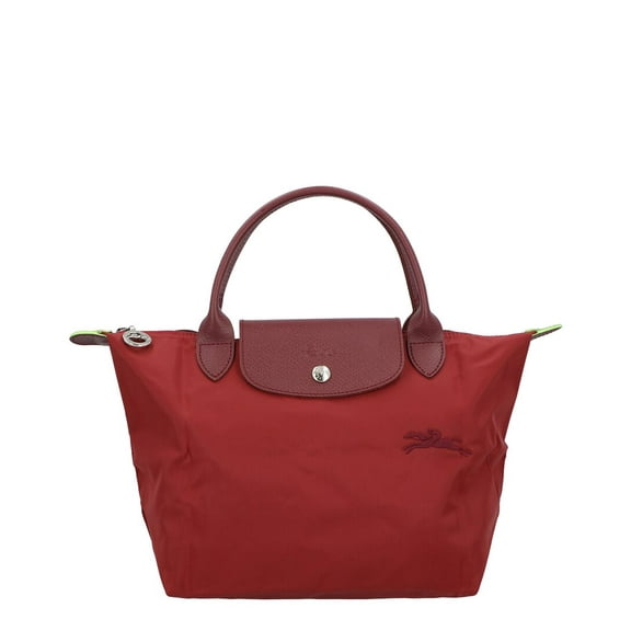 Longchamp Le Pliage Green Small Canvas Handbag, Red