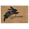 thumbnail image 2 of Printed Coir Doormat Welcome Mat Entry, Front Door Outdoor/Indoor Rug Non-Slip Durable, Ester Design 18"x28" - Rabbits, 2 of 2