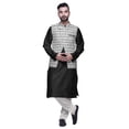 thumbnail image 1 of Atasi Indian Mens Kurta Churidar Pajama Jacket Set Solid Ethnic Wear For Men, 1 of 1