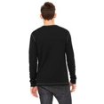 thumbnail image 2 of The Bella + Canvas Mens Thermal Long Sleeve T-Shirt - BLACK/ GREY - S, 2 of 3