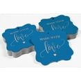 thumbnail image 4 of Inkdotpot Pack Of 100 Made With Love Wedding Paper Tags DIY Craft Bracket Shape Real Rose Gold Foil Hang Tags, 4 of 7
