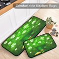 thumbnail image 5 of Dreamtimes Beutiful Irish Hat Coin Shamrock Clover Leaves Kitchen Rugs Door Mat 2PCS,Carpet Front Entrance Non-Slip Relieve Fatigue Washable Floor Mat for St. Patrick's Day Kitchen Bedroom Porch, 5 of 7