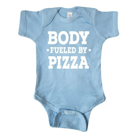 

Inktastic Body Fueled By Pizza Gift Baby Boy or Baby Girl Bodysuit