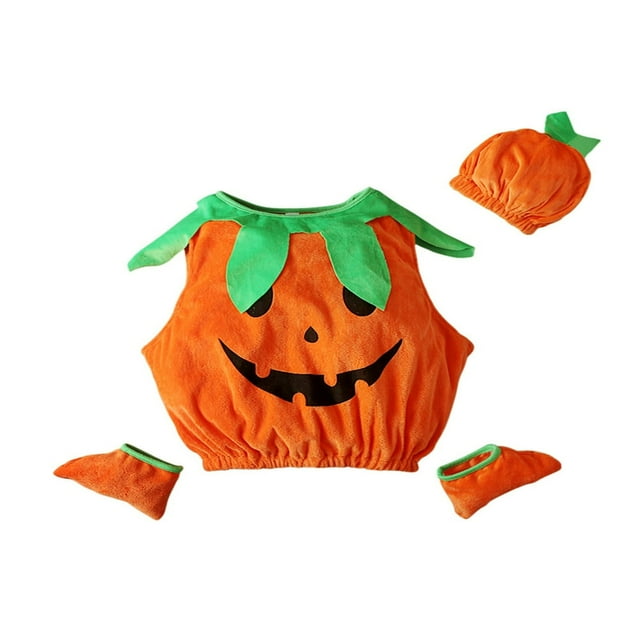 Ensemble de Gilet d'Halloween pour Bébés Garçons et Filles Patchwork Contrasté + Chapeau + Chaussures