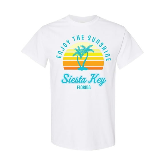 Inktastic Summer Enjoy the Sunshine Siesta Key Florida in Blue T-Shirt