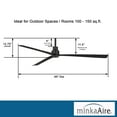 thumbnail image 3 of 3 Blade Outdoor Ceiling Fan-65 Inches Wide-Coal Finish Minka Aire Fans F789-Cl, 3 of 9