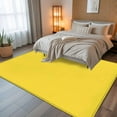 thumbnail image 5 of Lemon Yellow 5x7 Area Rugs, Farmhouse Solid Yellow Color Modern Art Non-Skid Rubber Backing Large Rectangle Rugs - Living Room Bedroom Home Office, Indoor Floor Mat Carpets Washable Rug, 5 of 9