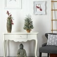 thumbnail image 6 of Nearly Natural 2ft. Winter Frosted Artificial Christmas Tree with 35 LED Lights in Burlap Base, 6 of 7