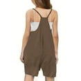thumbnail image 5 of Girl's V Neck Sleeveless Romper Summer Casual Loose Spaghetti Strap Short Overalls Jumpersuit with Pockets 50% Summer Saving, 5 of 7