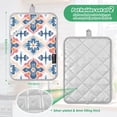 thumbnail image 6 of Yayeee Pot Holders Kitchen Heat Resistant with Pockets 7"x9.8" Cotton Oven Cooking Hot Pads, Navy Blossom Mosaic, 6 of 7