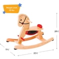 thumbnail image 3 of Hearthsong Grow With Me Wooden Rocking Horse Rubberwood Baby Rocker for Ages 12-18 Months, 3 of 6