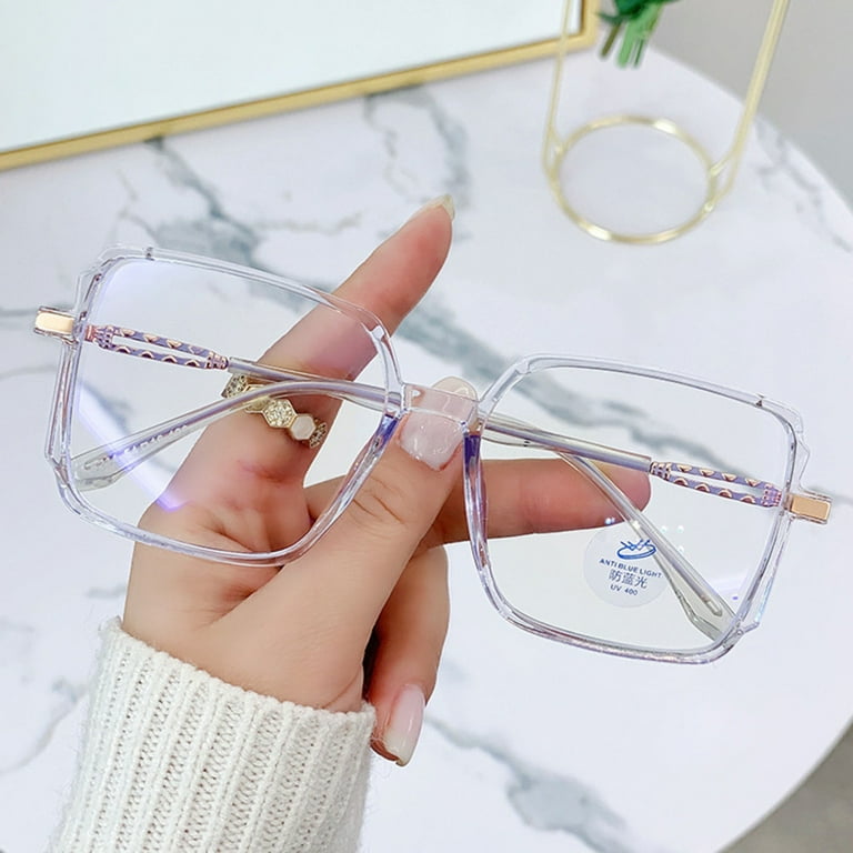 Unisex Oversize Square Computer Glasses Blue Light Blocking