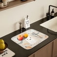 thumbnail image 5 of Yayeee Dish Drying Mat for Kitchen Counter 18" x 24" Microfiber Super Absorbent Coffee Decorative Pad, Halloween Ghosts, 5 of 9