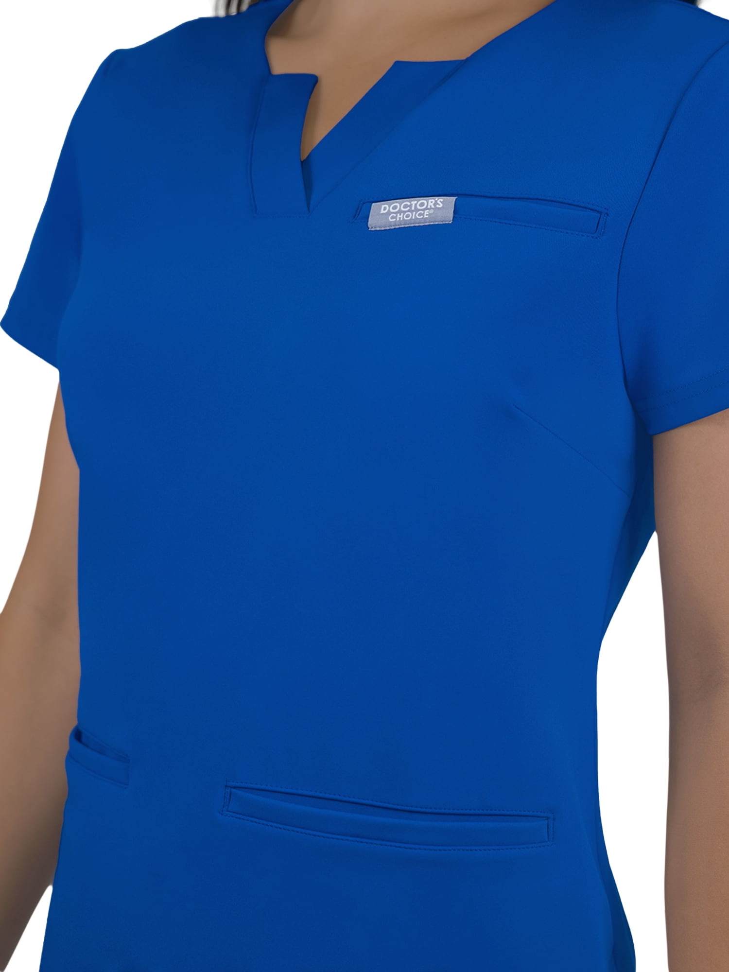 Doctor's Choice Pro Fit Antimicrobial Moisture Wicking Women's Scrub Top, 3 Pockets, Sizes S - XXXL