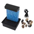thumbnail image 1 of Indoor Fountain with Natural Stones and LED Lights, Illuminated Waterfall, Tabletop Fountain for Office, Home Decor, 5V USB Cable, 1 of 4