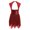Burgundy, variant on YONGHS Kids Girls Shiny Sequin Ballet Dance Dress Lyrical Contemporary Latin Tulle Skirt