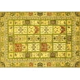 thumbnail image 1 of Ahgly Company Indoor Rectangle Abstract Yellow Modern Area Rugs, 2' x 5', 1 of 4