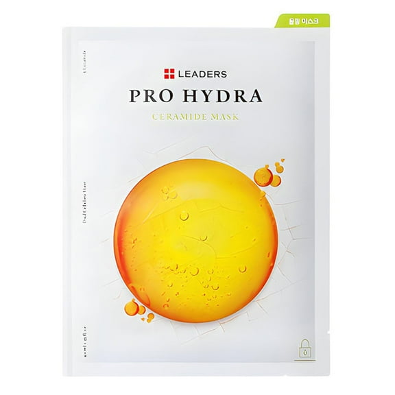 LEADERS Pro Hydra Ceramide Mask - High-Moisture Mask for Dry Skin | Nourishing & Hydrating for Rough Skin & Supports Skin Barrier | Eco-Friendly Cellulose Sheet - 10 Sheets