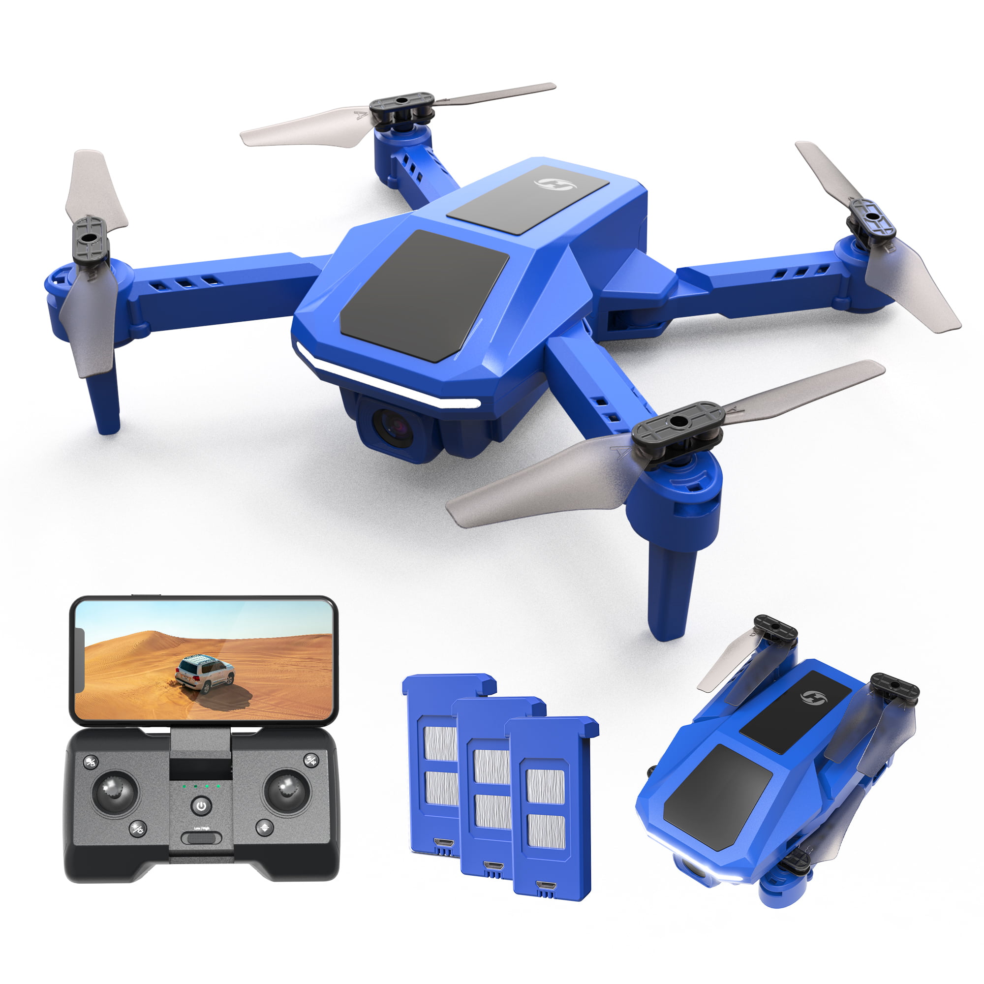 Holy Stone Drone with Camera for Kids HS430 FPV HD 1080P Video Drones for Adults Beginner Foldable Nano Hobby RC Quadcopter,Toys Gifts with Circle Fly Throw to Go 3 Batteries 39 Mins Long Flight Time 