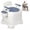 Blue, variant on fukursul Bedside Commode, Portable Toilet for Adults, Commode Chair for Toilet with Arm Support, 16" Seat Width, 220lbs Capacity, Potty Chair for Elderly and Disabled