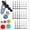 Gray, variant on DIY Fabric Button Making Kit 5 Sizes Buttons 20 Sets Per Size with Installation Mold Water Erasable Marking Pen Lightweight Snap Button Cover Maker for Clothing Hat Backpack Handcraft
