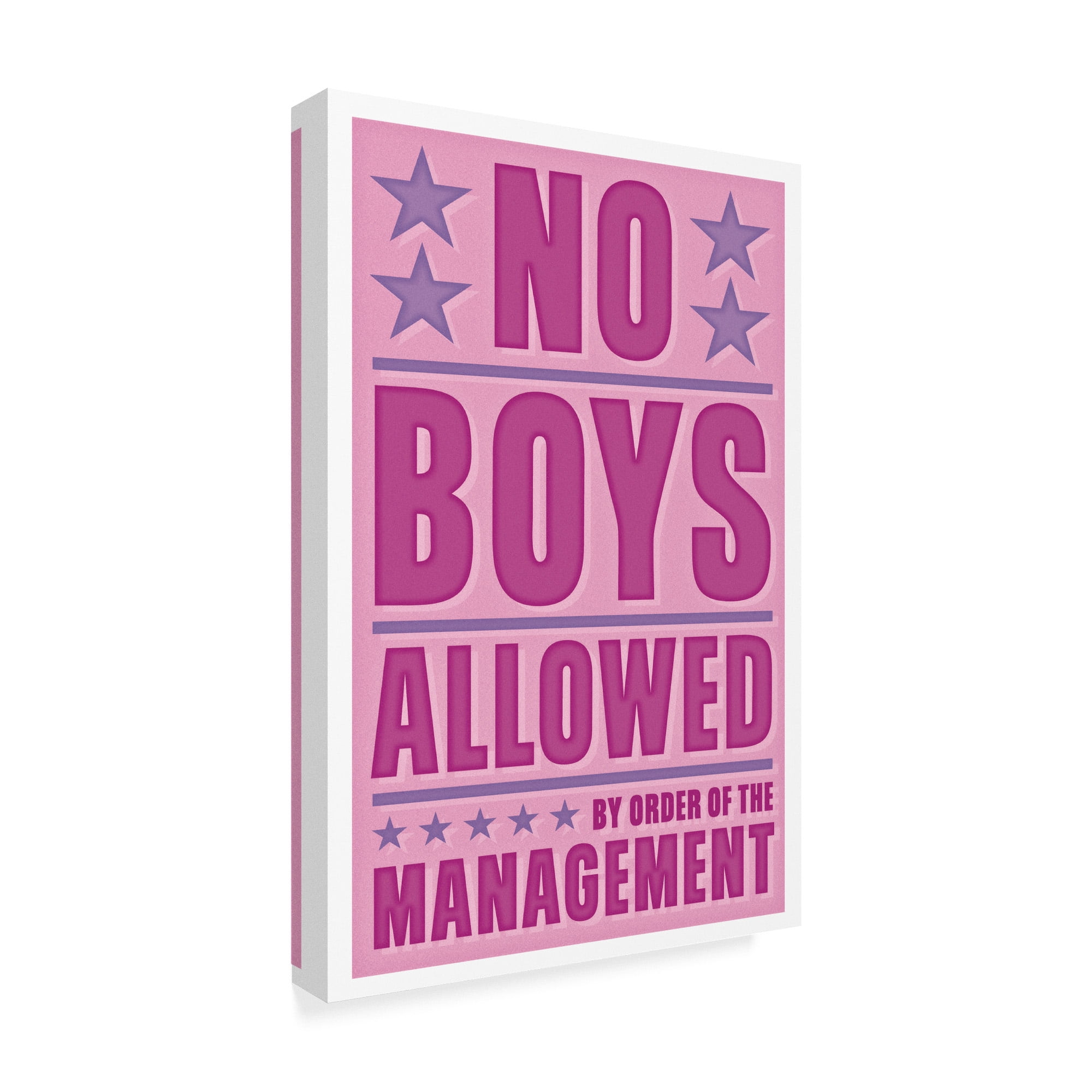 Trademark Fine Art 'No Boys Allowed' Canvas Art by John W. Golden